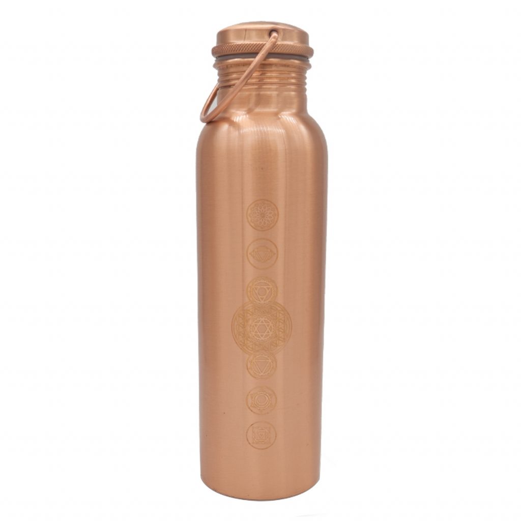 Botella de Cobre Chakras 950ml - Indiaveda